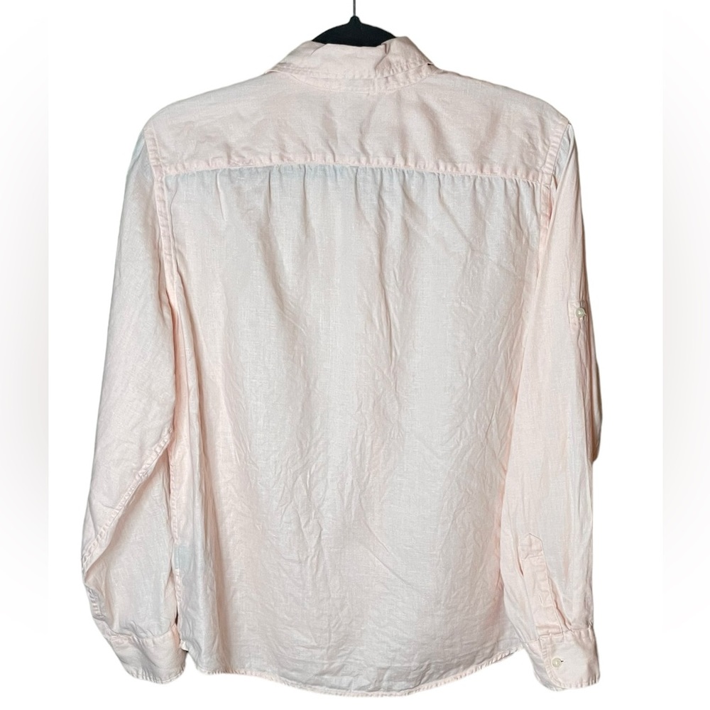 Lauren Ralph Lauren Light Pink 100% Linen Long Sleeve Button Up Shirt Medium - Picture 2 of 6